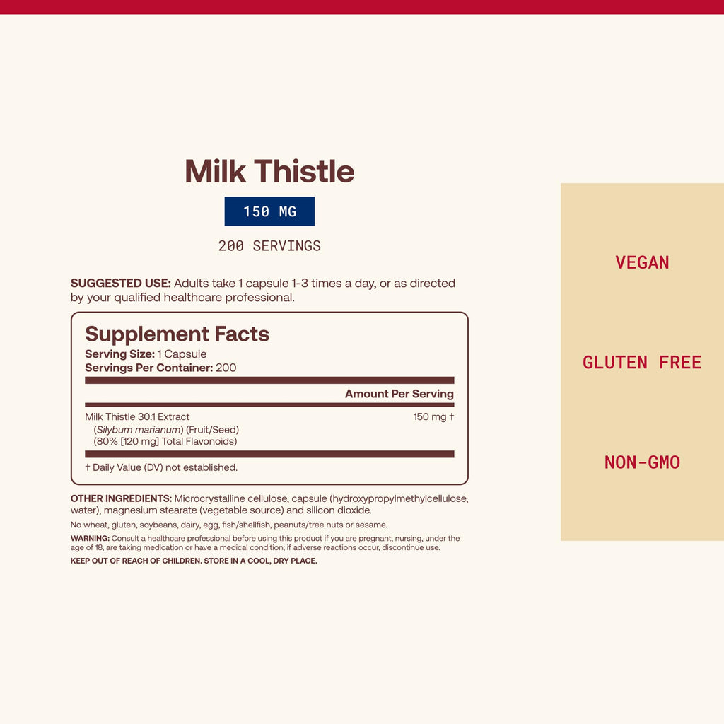 Milk Thistle 150mg 200 Capsules O898690