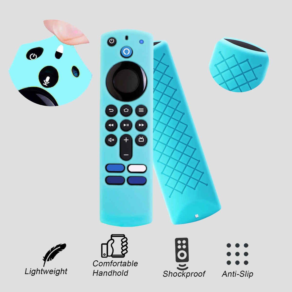 Silicone Remote Cover Glow in The Dark Blue Y511