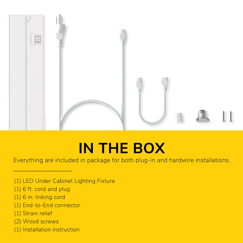 24-Inch Linkable 3CCT LED Under Cabinet Light W501826