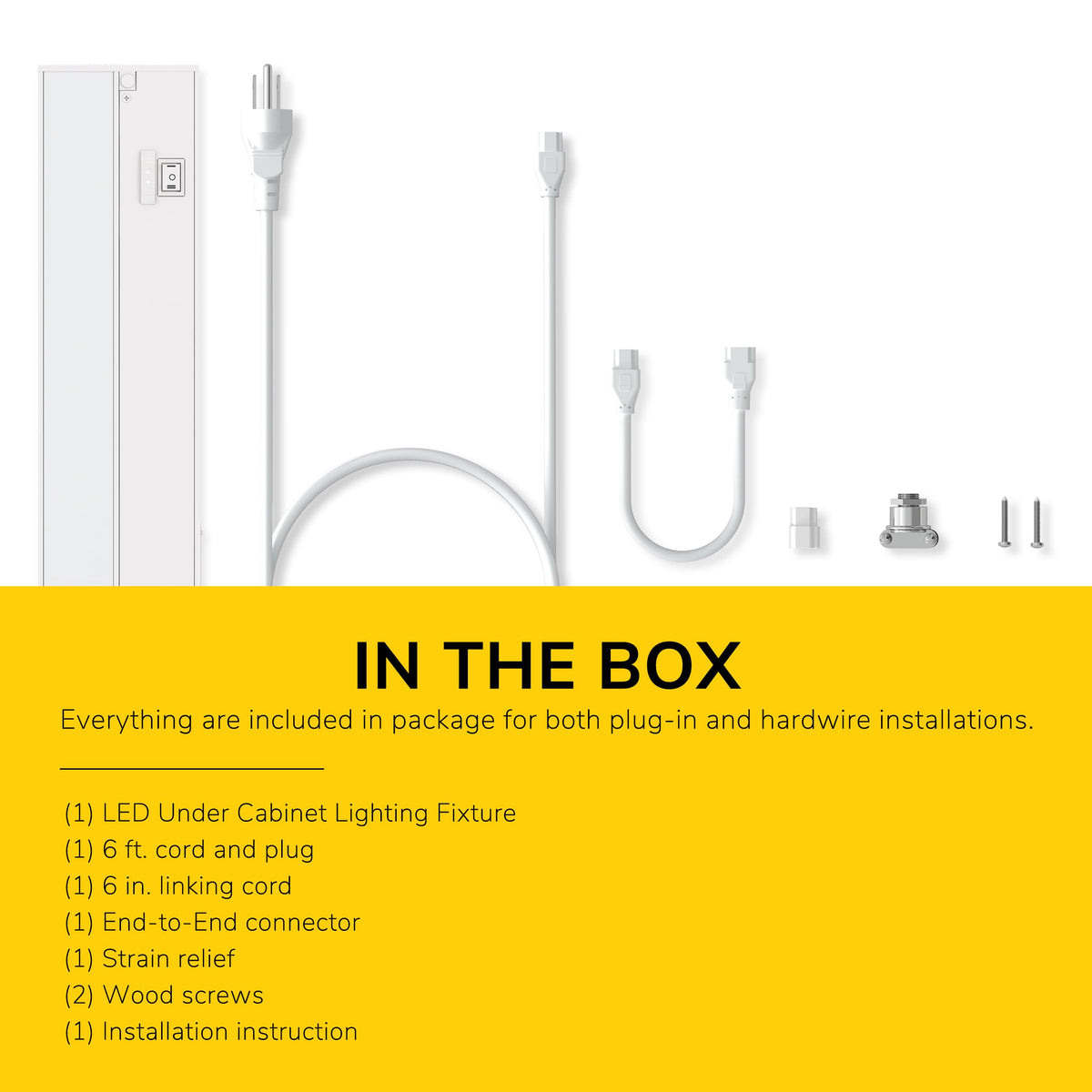 24-Inch Linkable 3CCT LED Under Cabinet Light W501826
