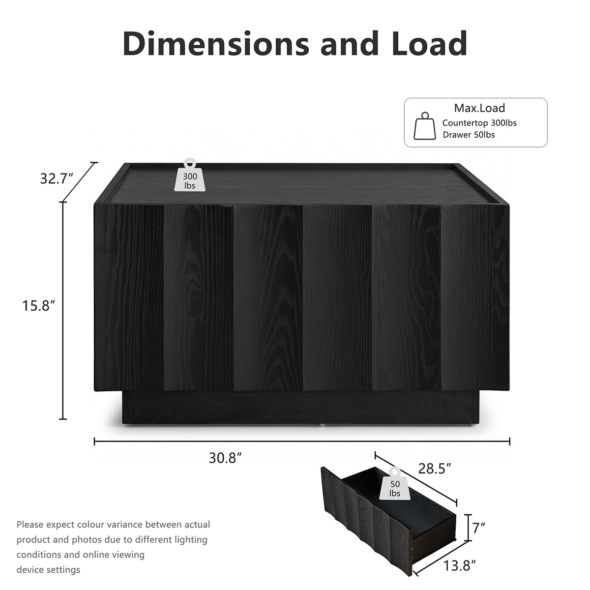 Square Coffee Table with Storage V173709
