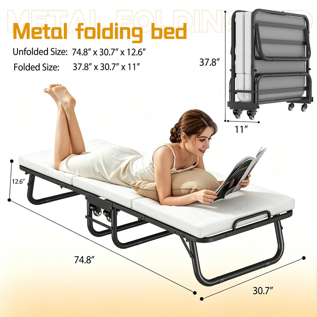 Folding Bed on Wheels W608