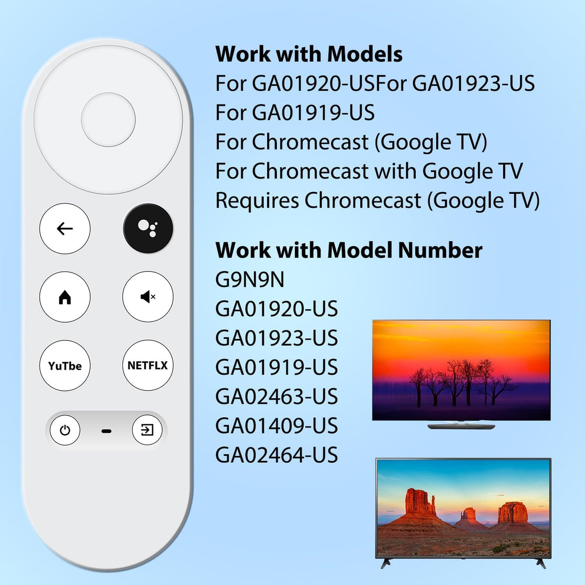 Replacement Remote for Google Chromecast K1112