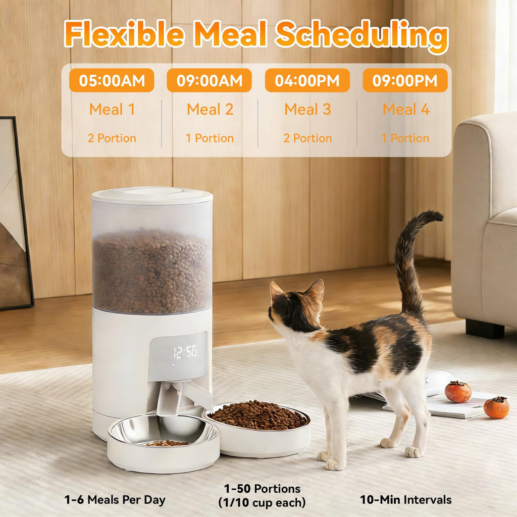 Automatic Cat Feeder 6L White O764889