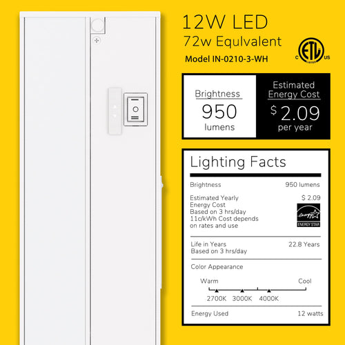 24-Inch Linkable 3CCT LED Under Cabinet Light W501826
