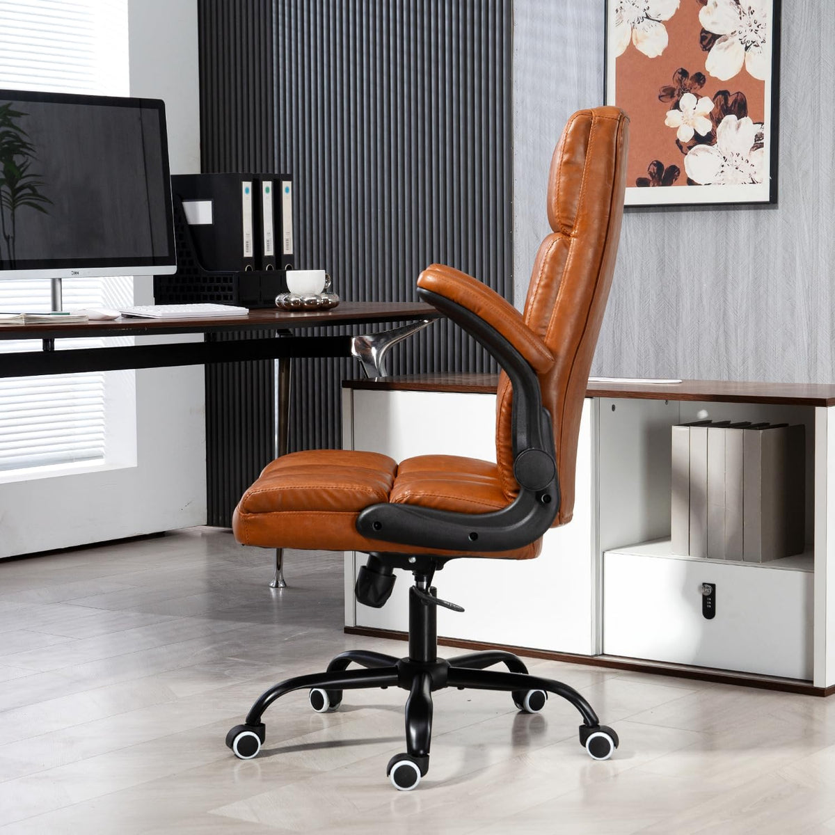 Executive Office Chair, PU Leather Ergonomic Desk Chair M917732
