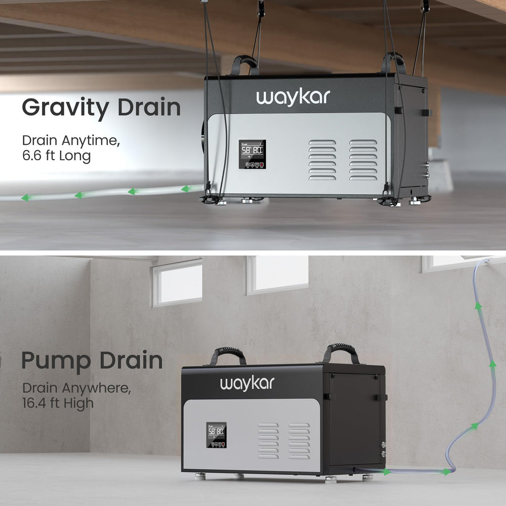 130 Pints Commercial Dehumidifier with Pump & Drain Hose D538