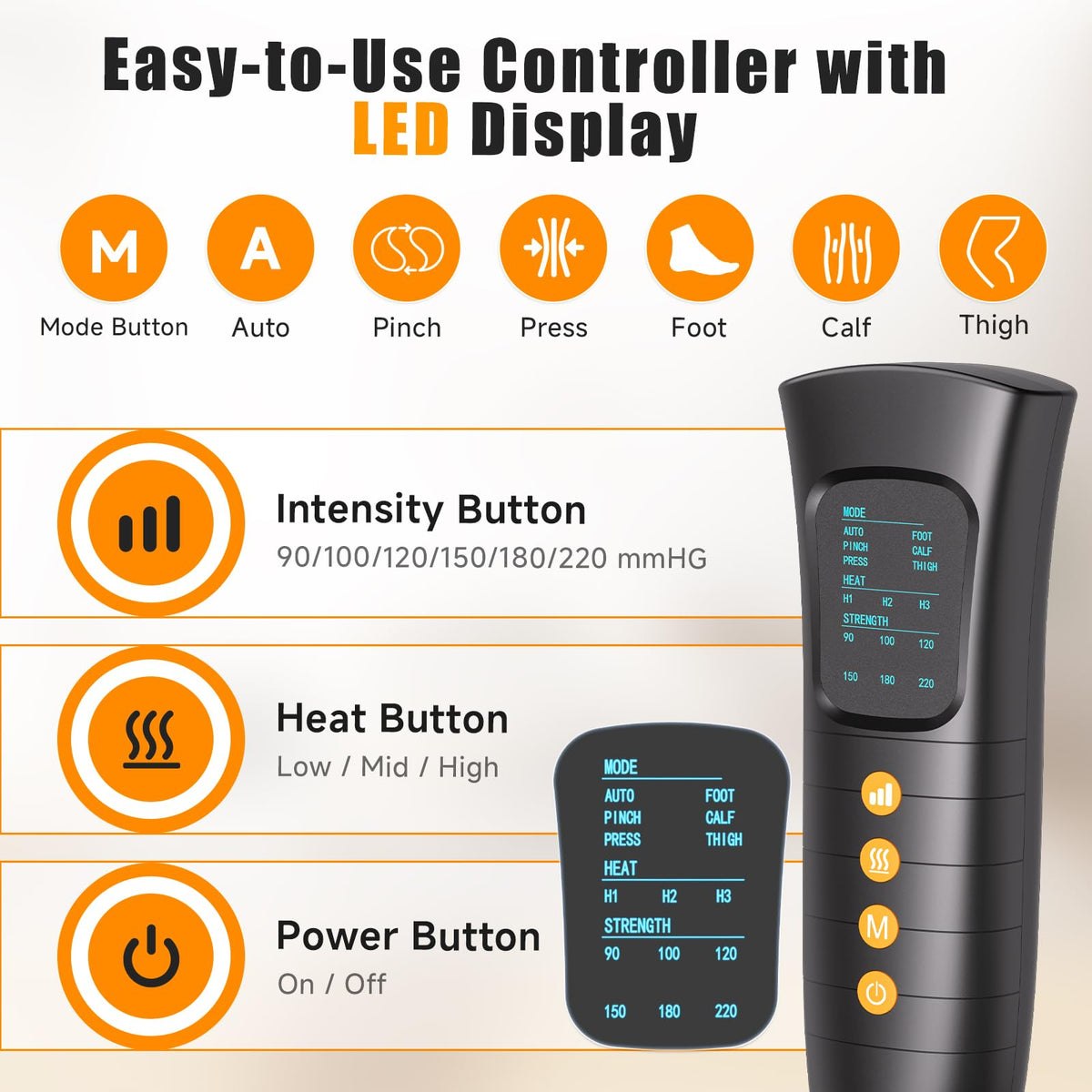 Leg Compression Massager with Heat P9451