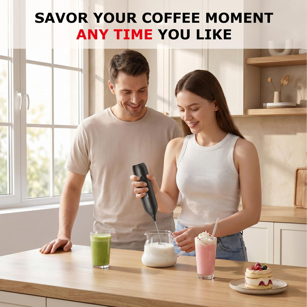 Rechargeable Handheld Milk Frother Y739762
