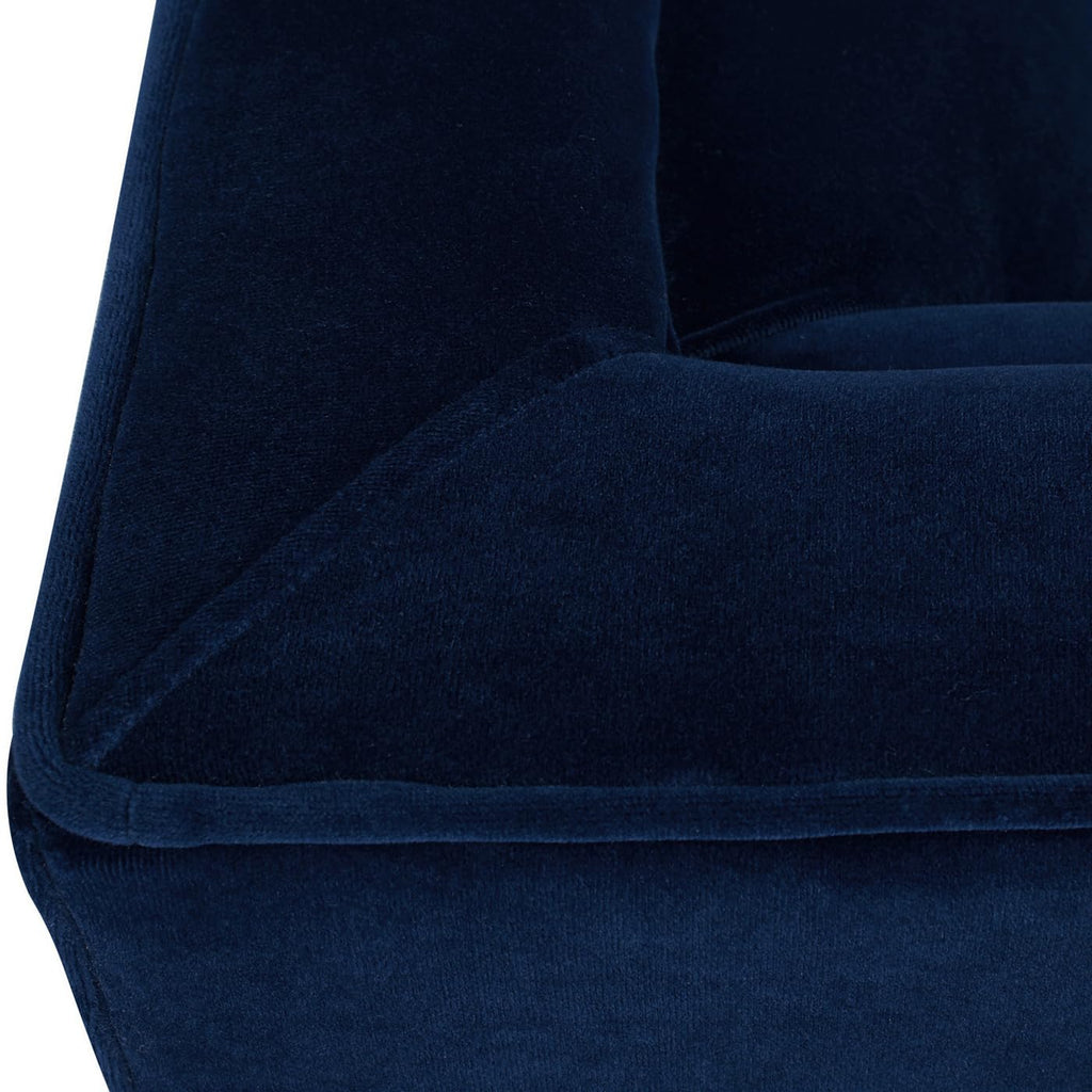 Navy Blue Velvet Tufted Sofa U12358