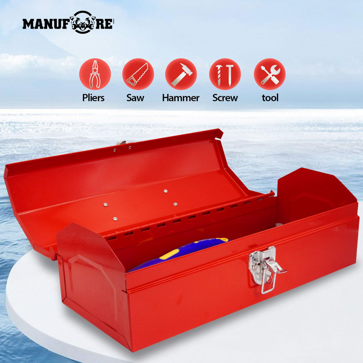 14" Metal Tool Box with Carry Handle I799122