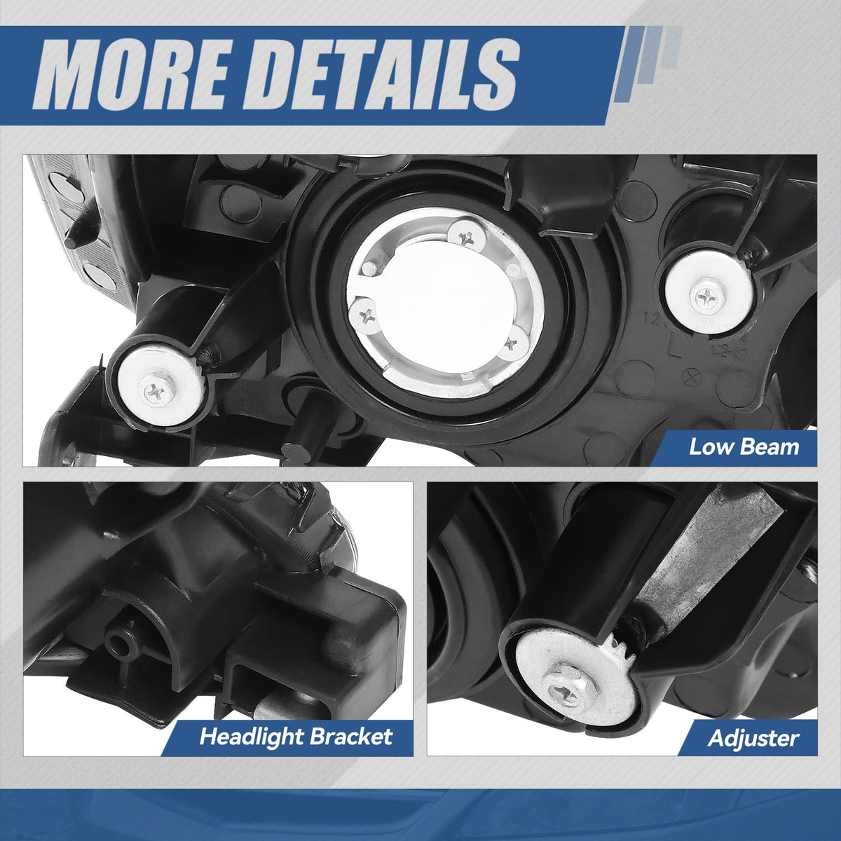 Black Housing Amber Corner Headlights Assembly A639