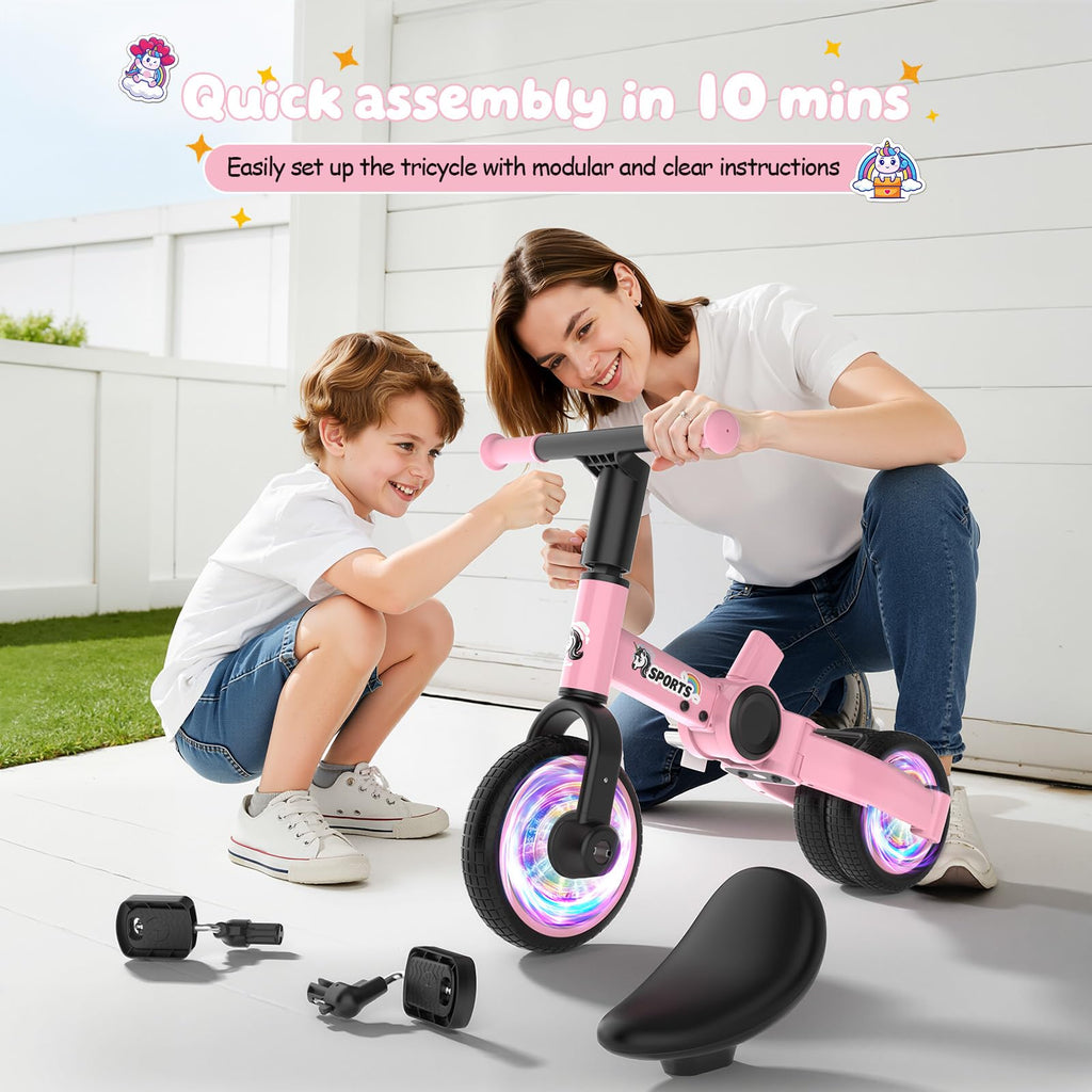 3 in 1 Toddler Balance Bike with Removable Pedals D20674