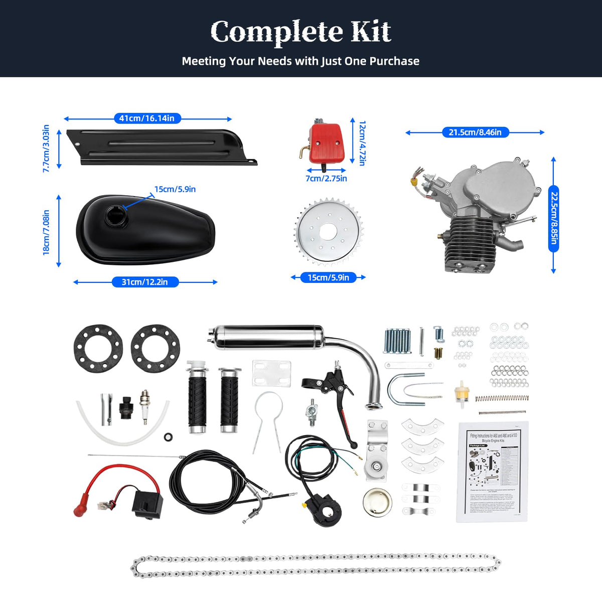 100CC 2 Stroke Bicycle Engine Kit C55310