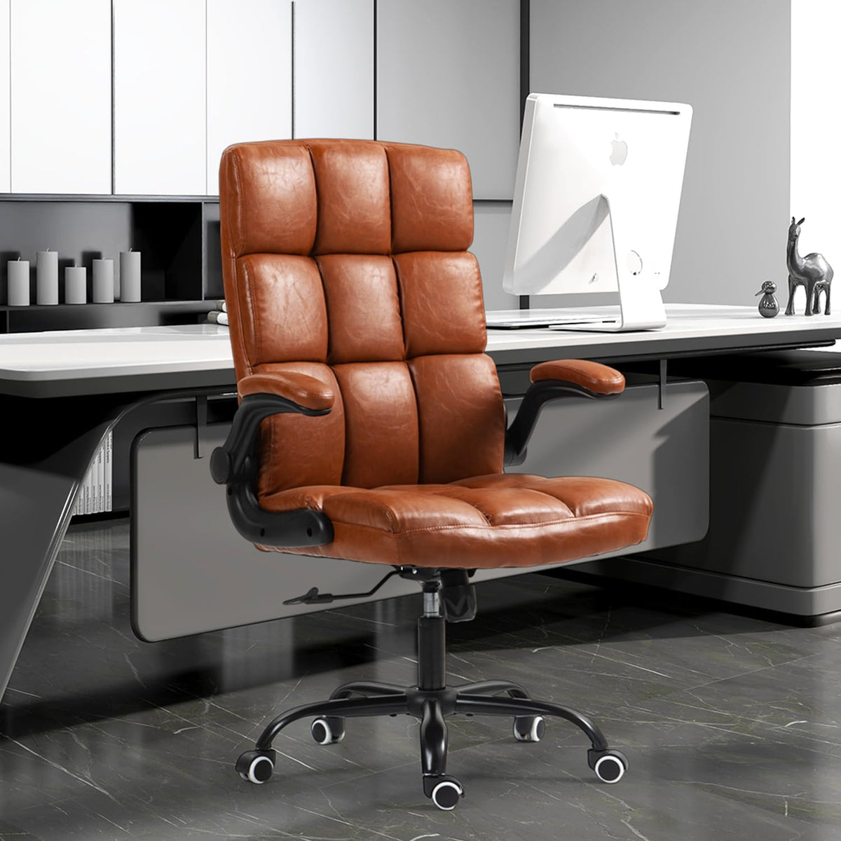 Executive Office Chair, PU Leather Ergonomic Desk Chair M917732