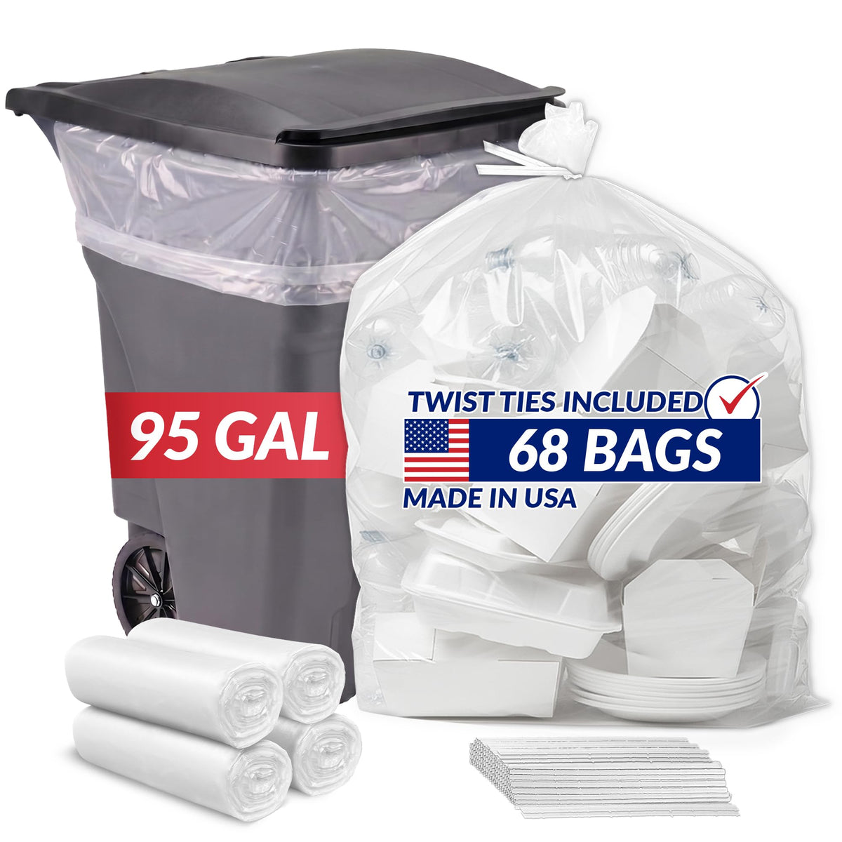 95 Gallon Heavy Duty Trash Bags R3902
