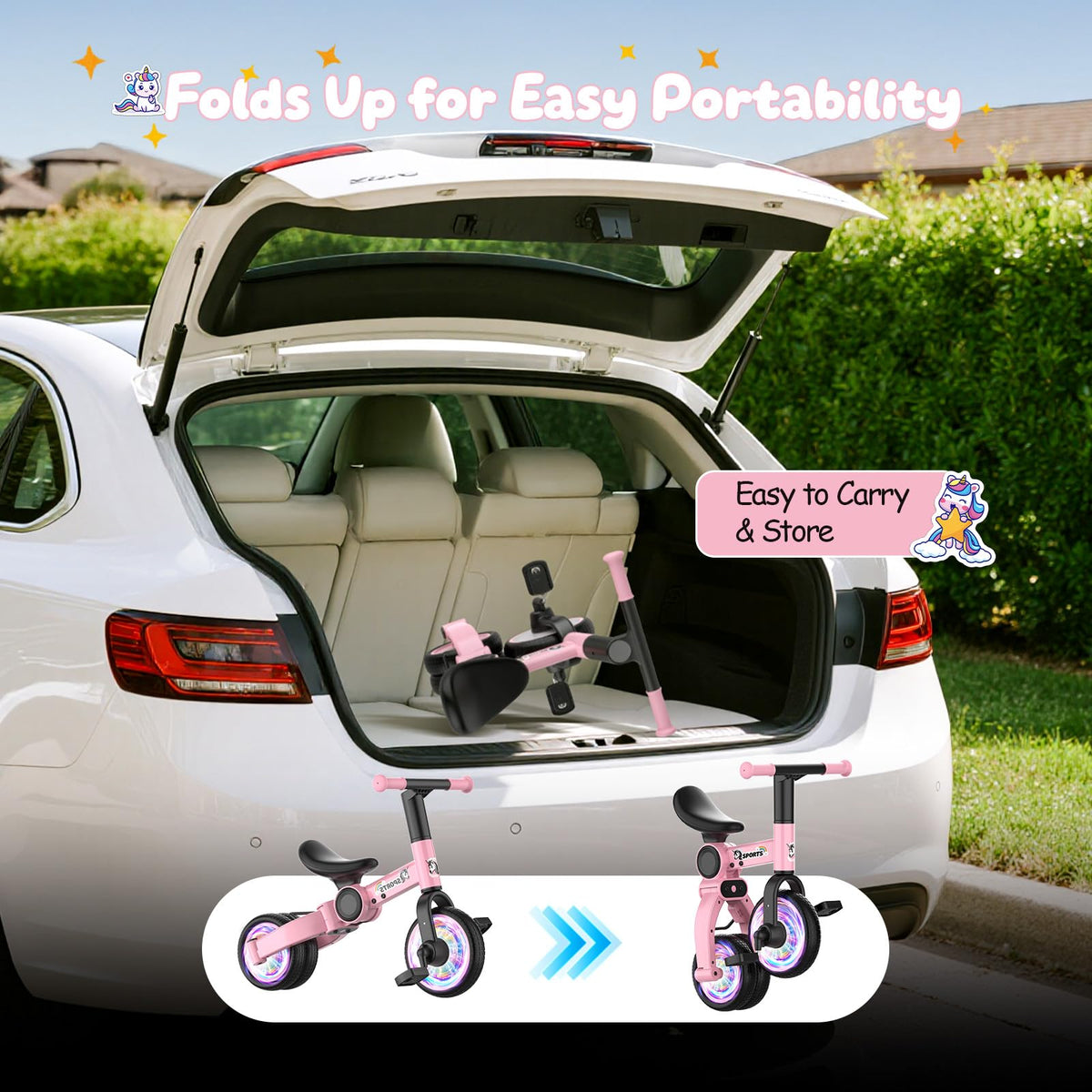 3 in 1 Toddler Balance Bike with Removable Pedals D20674
