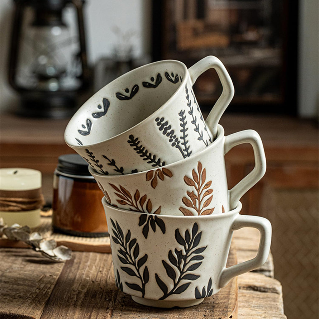 12 oz Ceramic Coffee Mug Set of 4 L8056