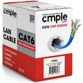Cat6 Plenum CMP 23AWG UTP Solid 1000ft Blue Ethernet Cable P58618