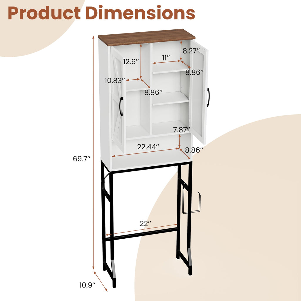 White Over The Toilet Storage Cabinet Y961668