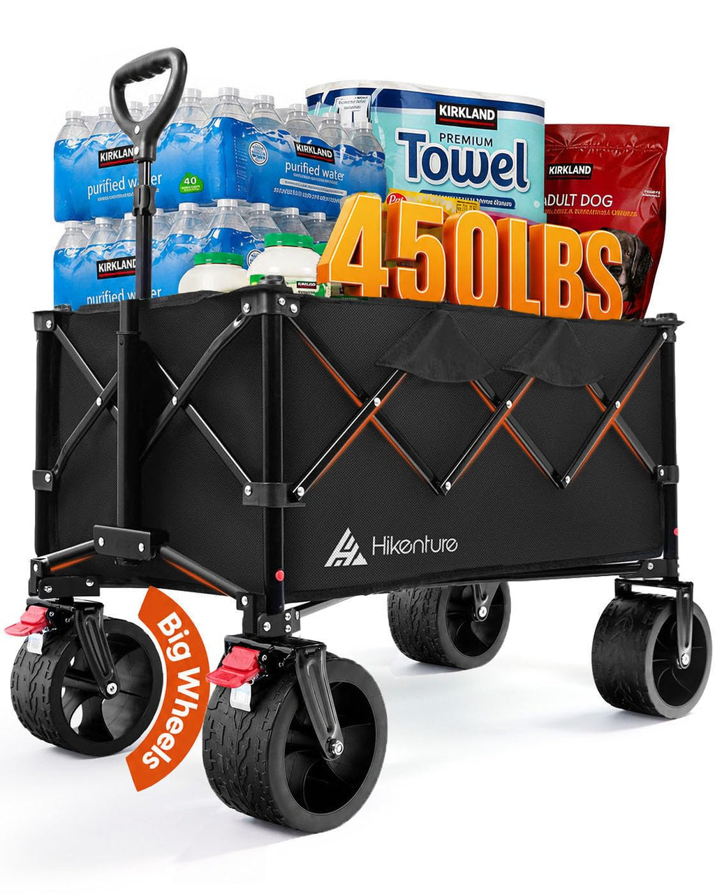 Foldable Beach Wagon with Big Wheels T1194