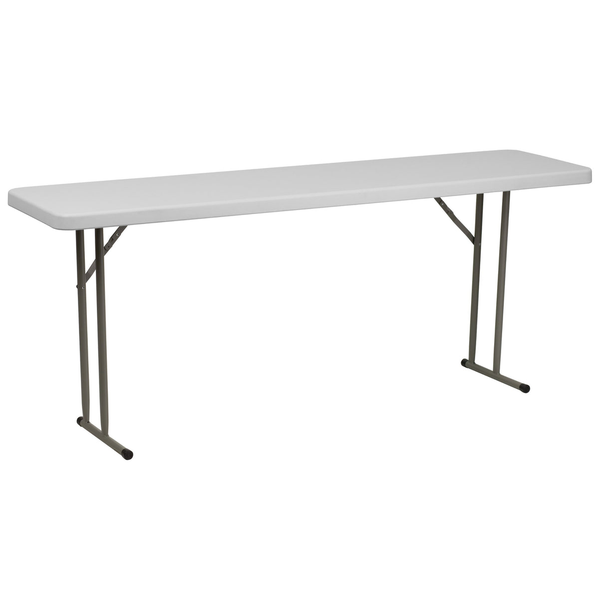 6-Foot Rectangle Granite White Plastic Folding Training Table X974