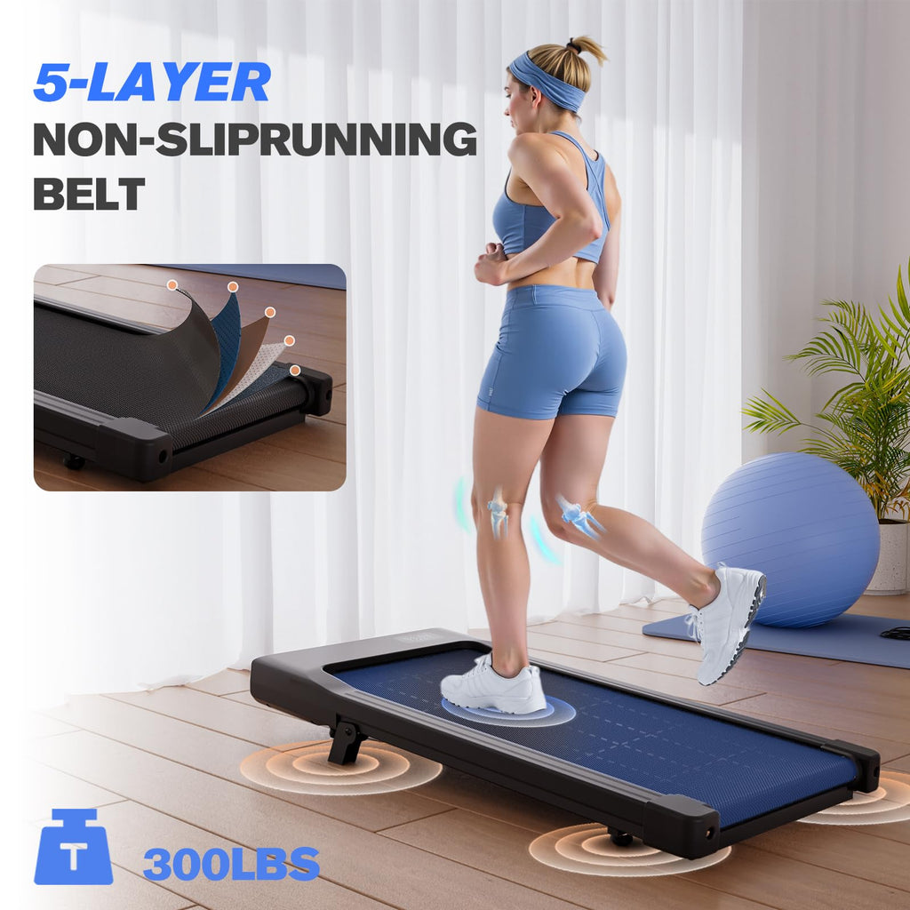 Walking Pad with Incline, 2.5 HP Under Desk Treadmill, 300 lbs Capacity H745520