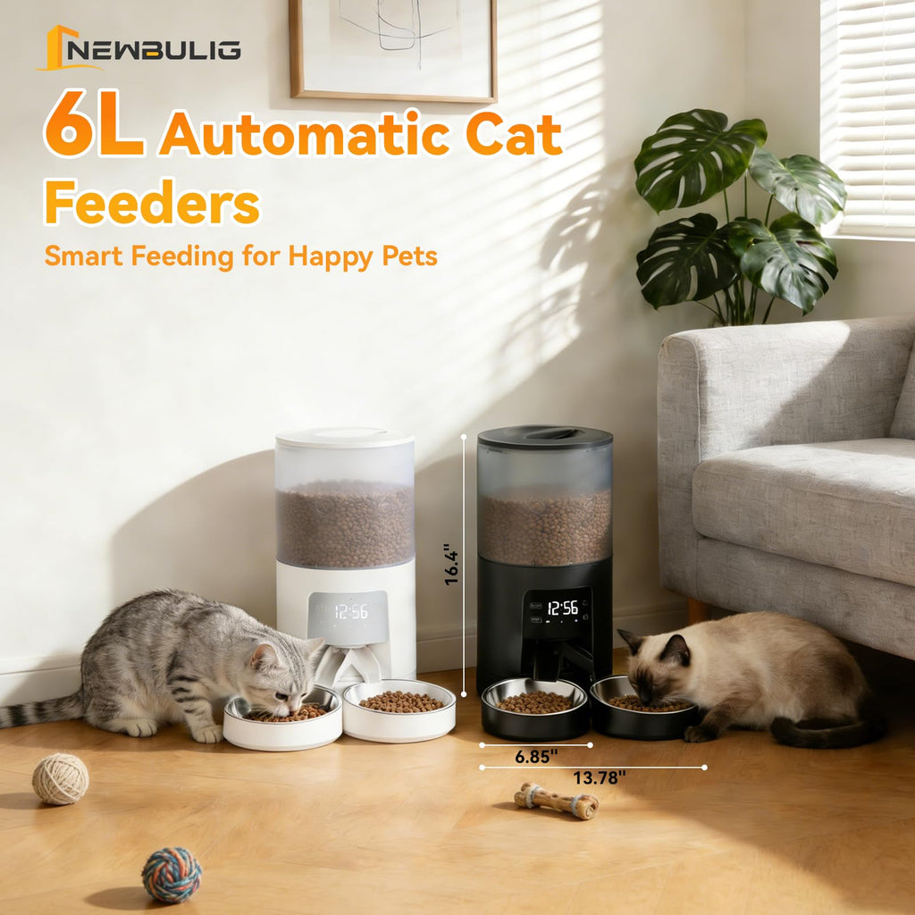 Automatic Cat Feeder 6L White O764889