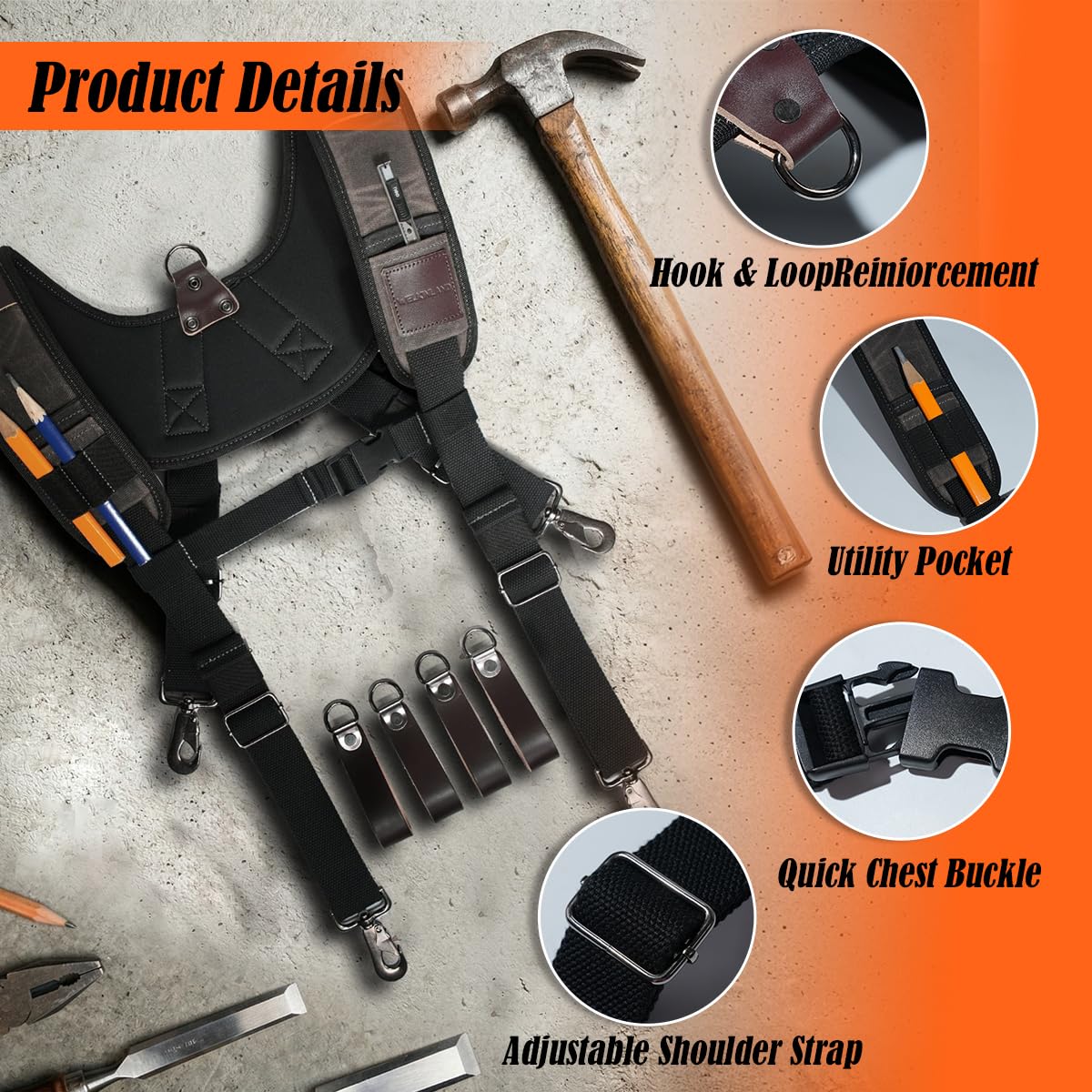 Canvas Tool Belt Suspenders H400