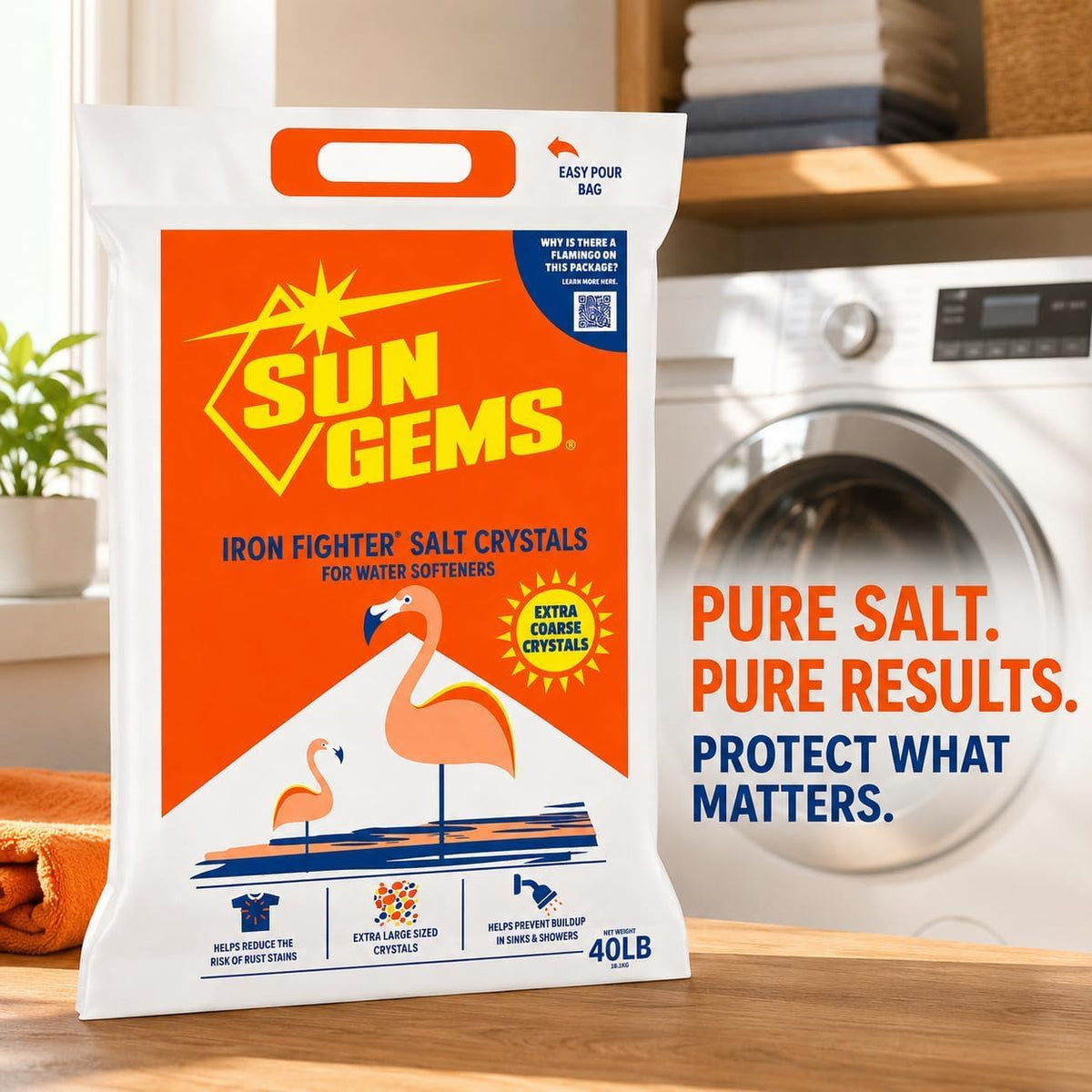 40 lb Extra Coarse Water Softener Salt Crystals N22811