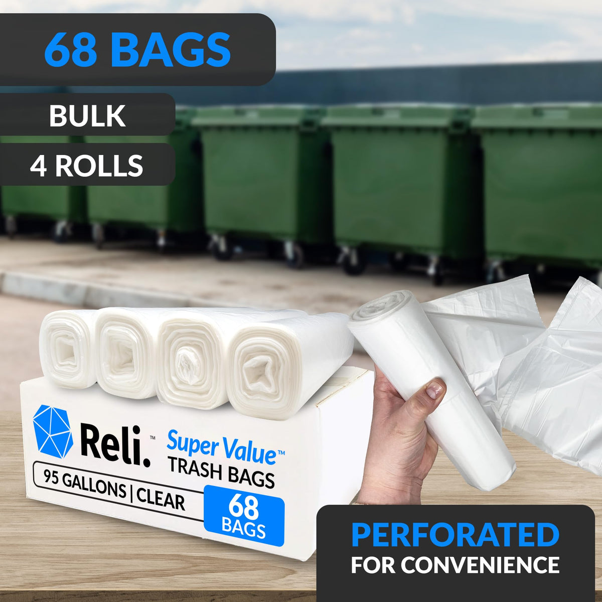 95 Gallon Heavy Duty Trash Bags R3902