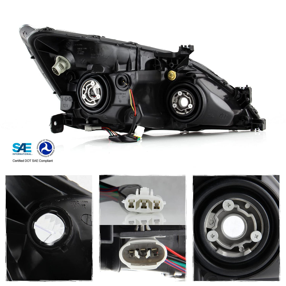 Black Headlights Pair I18773
