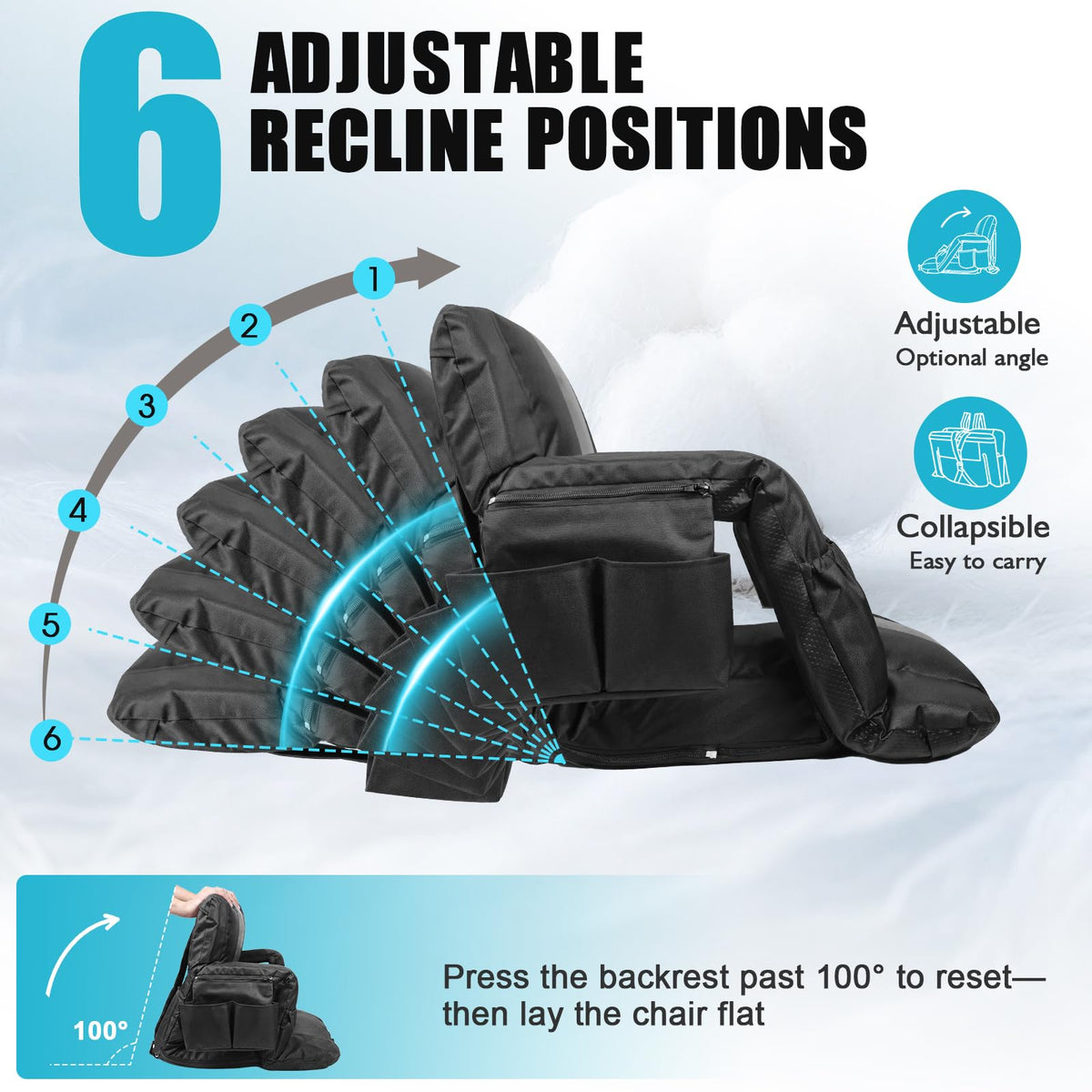 Wide Padded Stadium Seat with Back Support and Cup Holder E60174