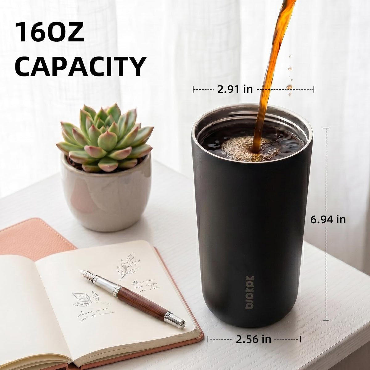 3 Pack 16oz Insulated Stainless Steel Tumbler D5649