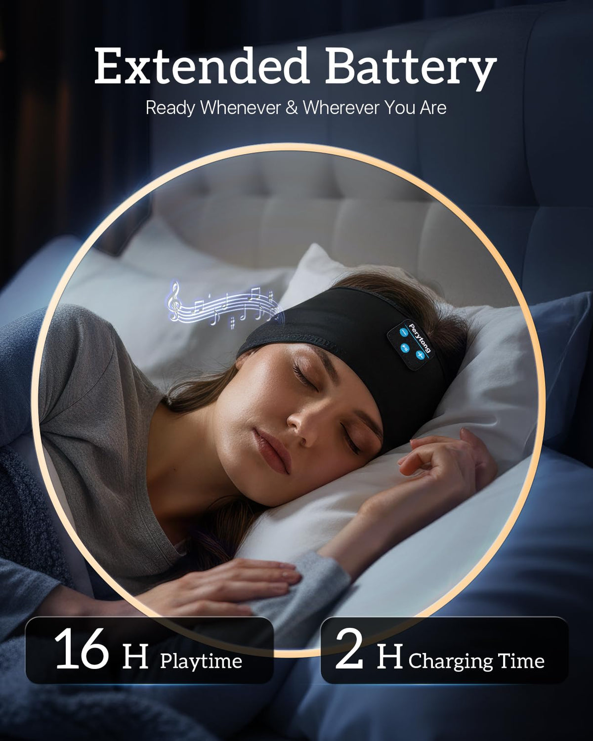 Bluetooth Sleep Headphones with Ultra-Thin Stereo Speakers Y6899