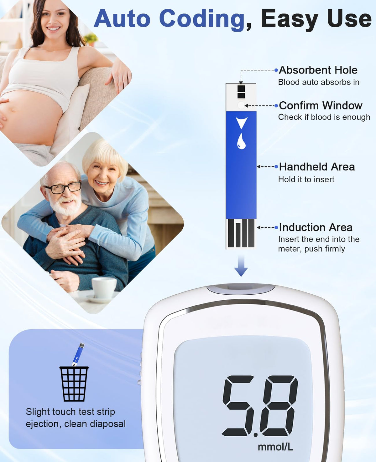 Blood Glucose Test Strips, 100 Lancets S71797