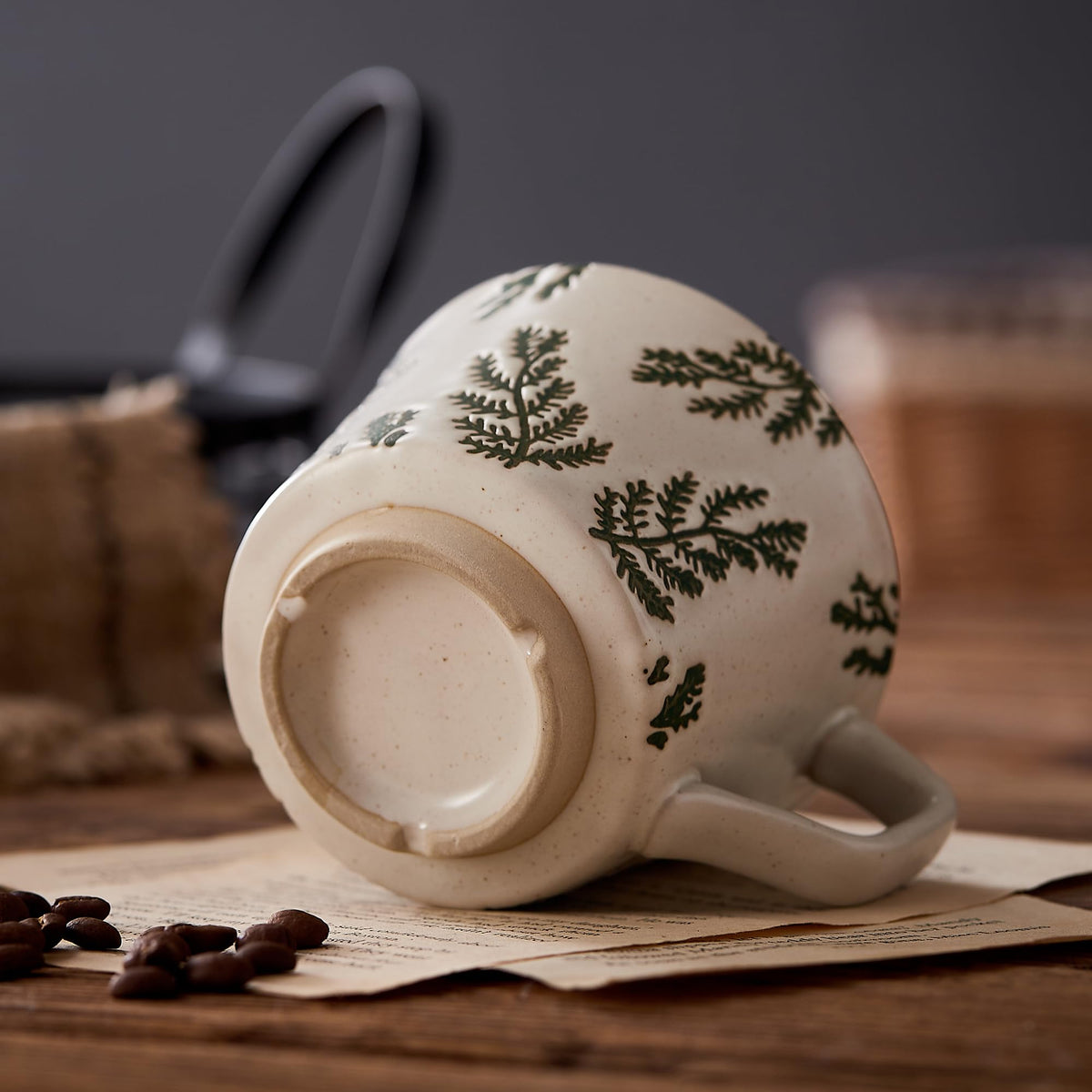 12 oz Ceramic Coffee Mug Set of 4 L8056