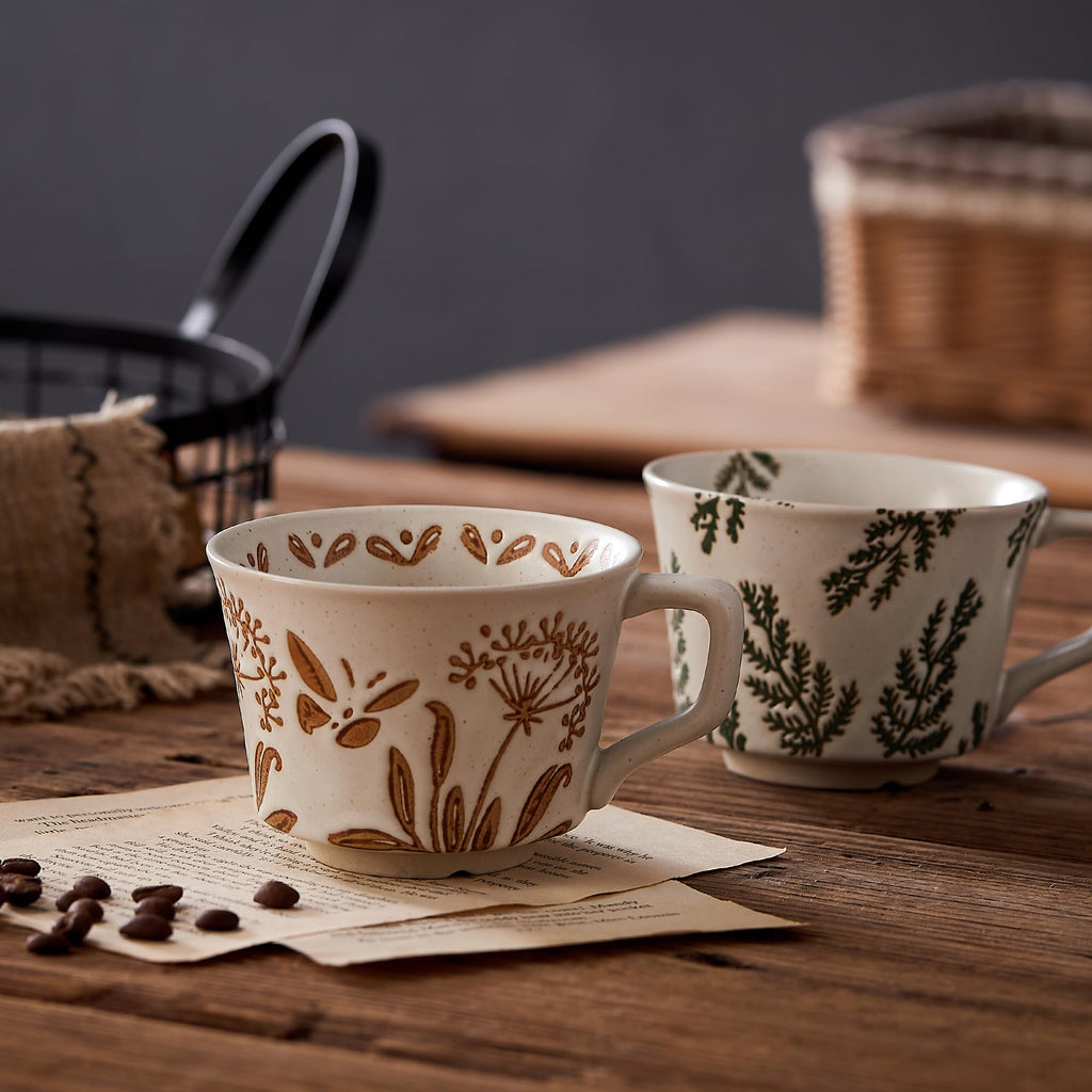 12 oz Ceramic Coffee Mug Set of 4 L8056