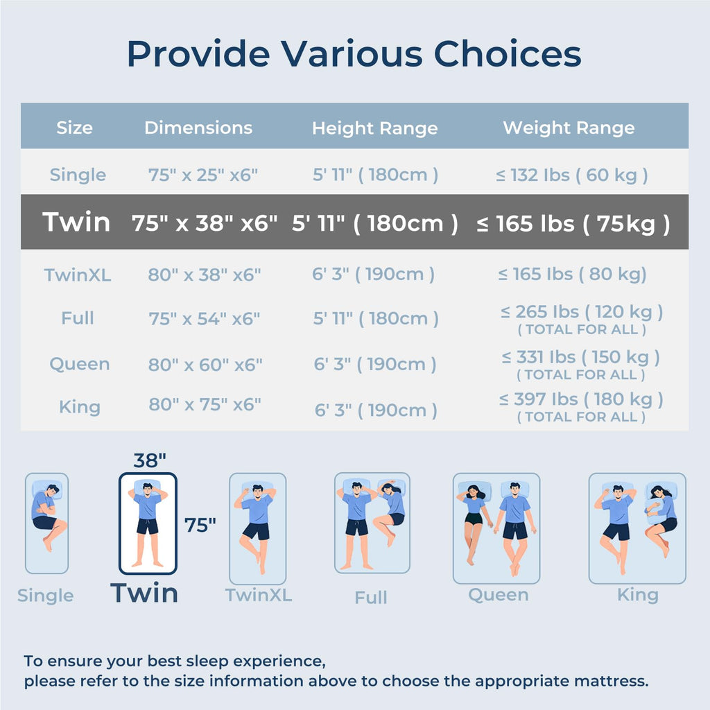 Foldable Mattress Medium Twin Size R21421