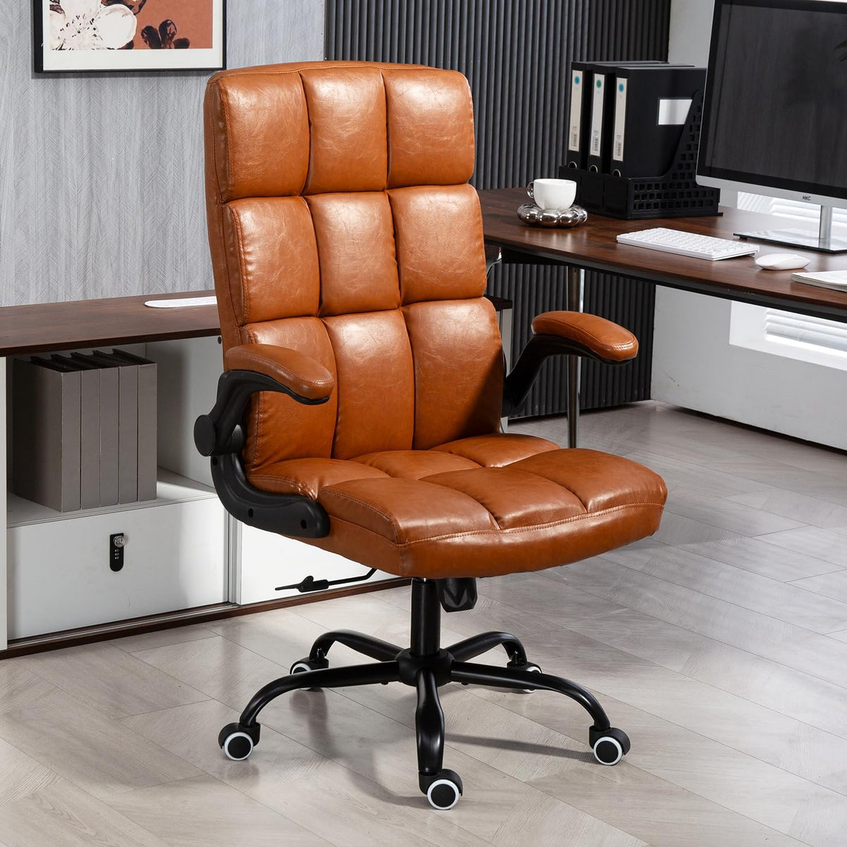 Executive Office Chair, PU Leather Ergonomic Desk Chair M917732