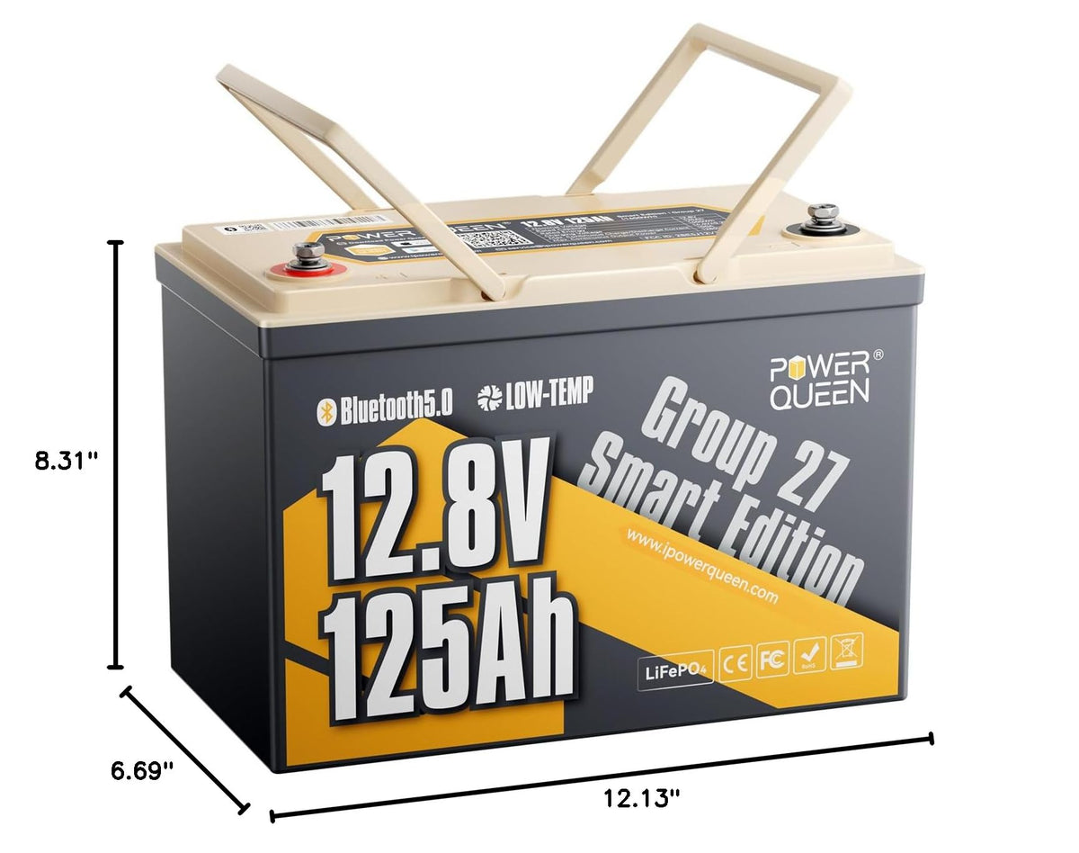 12V 125Ah LiFePO4 Lithium Battery Group 27 M3464