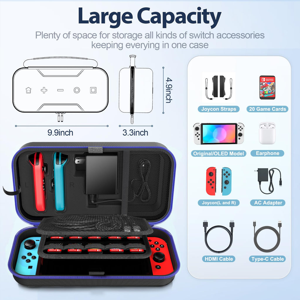 Carrying Case Compatible with Nintendo Switch/OLED Model C893