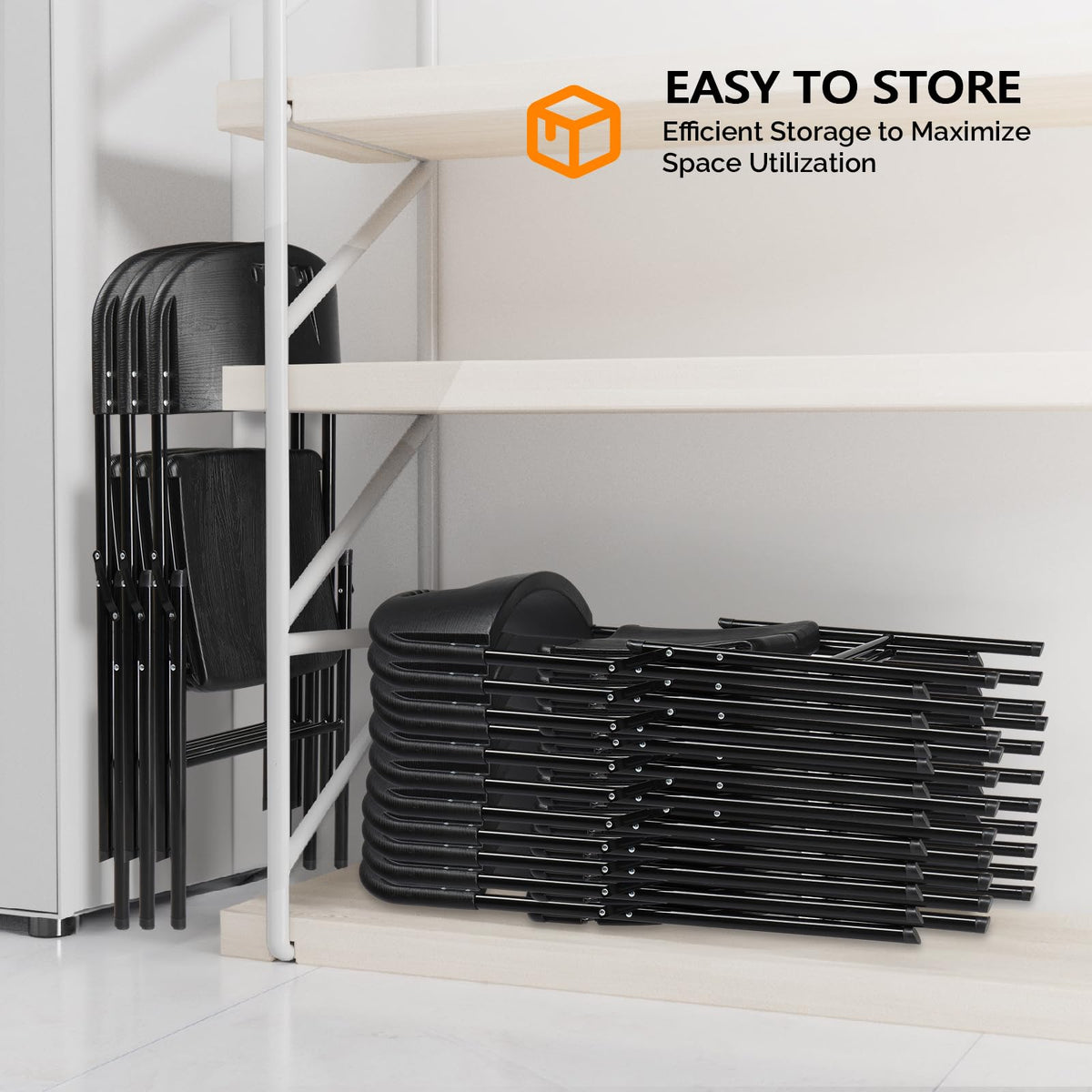 Dark 4 Pack HDPE Folding Chairs with Steel Frame D231584