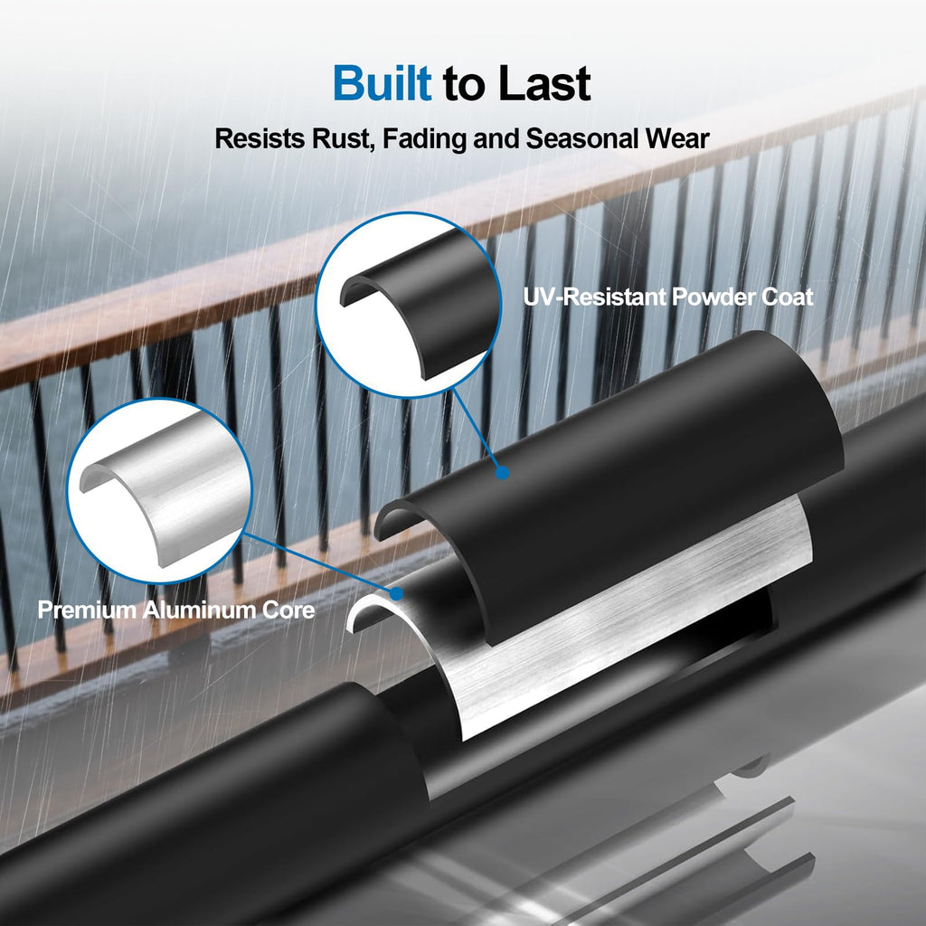 Black Aluminum Deck Balusters 32in x 3/4in 100 Pack U84409