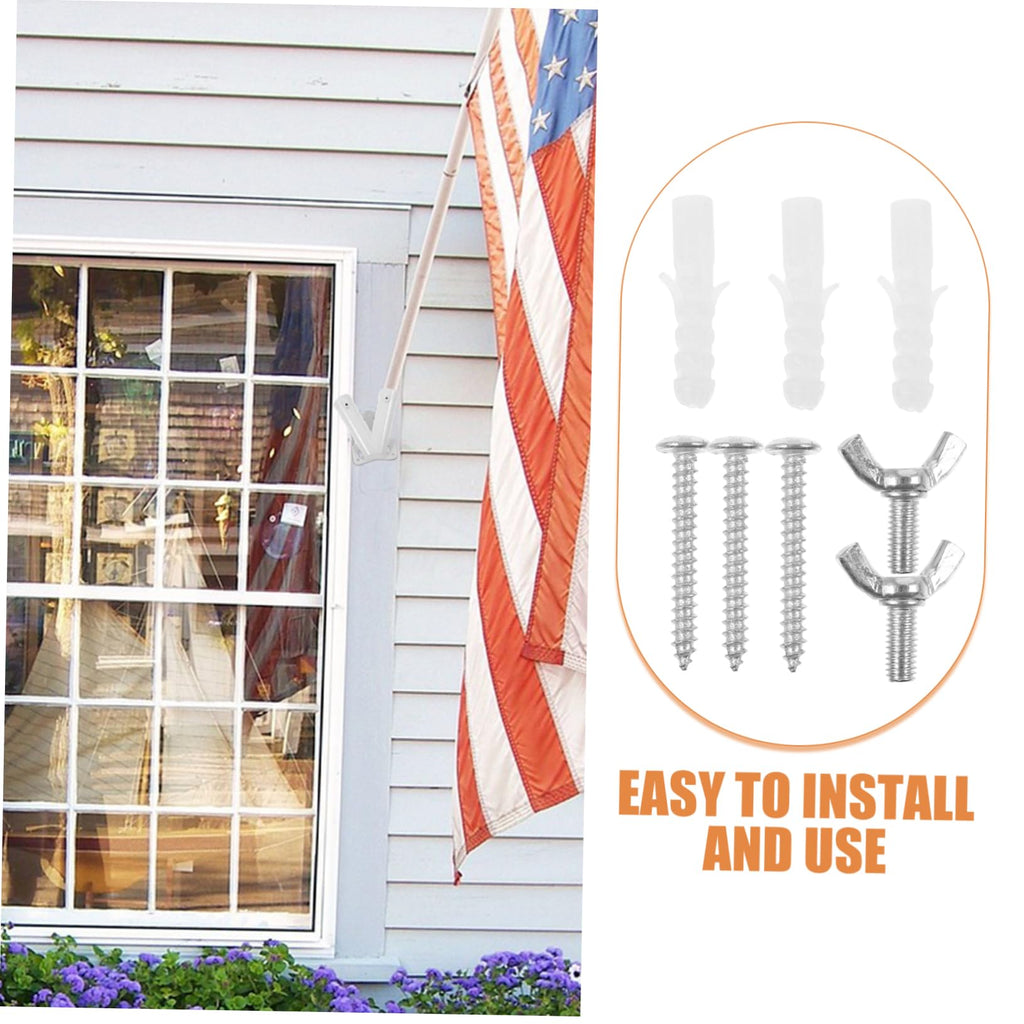 Flag Pole and Holder Wall Mount Rack H61097