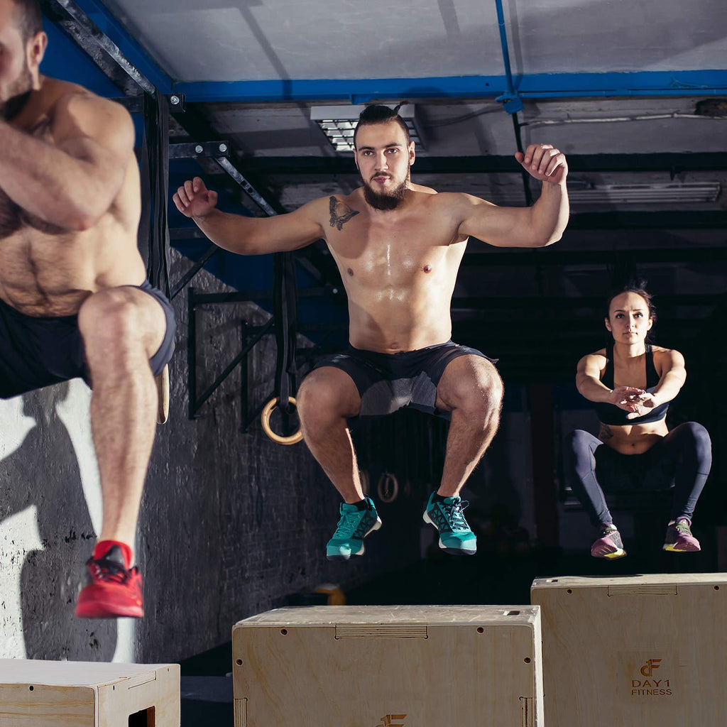 Wood Plyometric Box 30/24/20 3-in-1 Non-Slip I32837