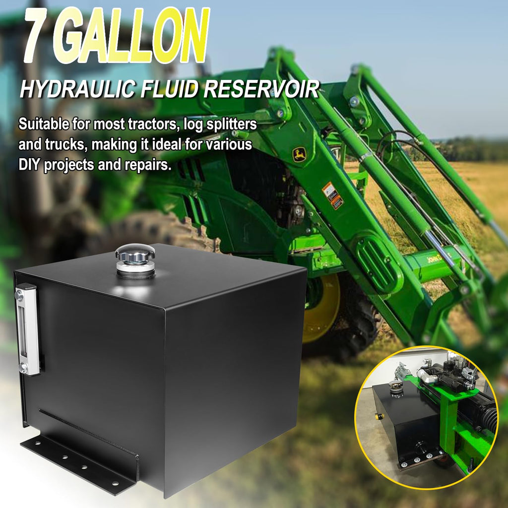 7 Gallon Hydraulic Fluid Reservoir Oil Tank O5201
