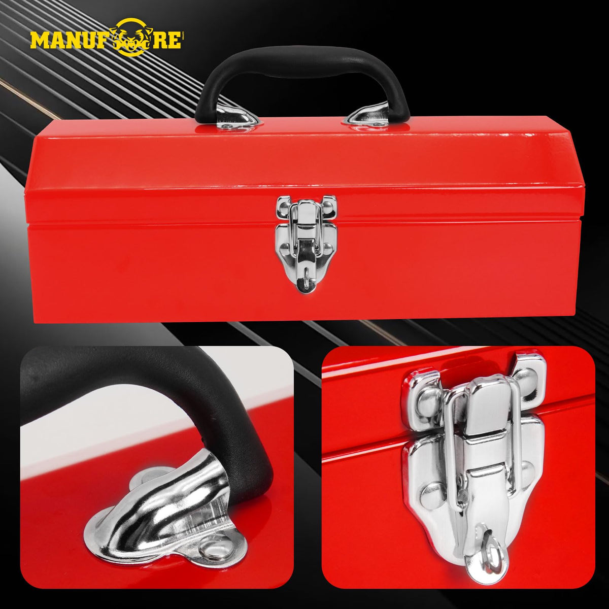 14" Metal Tool Box with Carry Handle I799122
