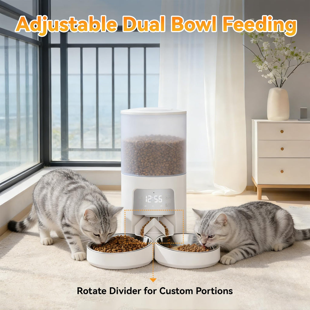 Automatic Cat Feeder 6L White O764889