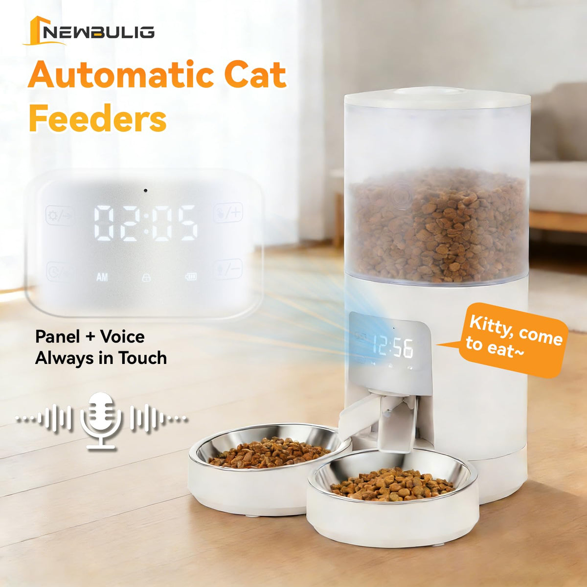 Automatic Cat Feeder 6L White O764889